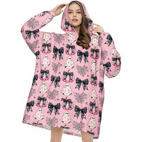 Nueva Sudadera con Capucha Tipo Manta Extra Grande con Diseño de Calabaza y Fantasma para Otoño 2026, Regalos de Halloween para Niñas y Mujeres
