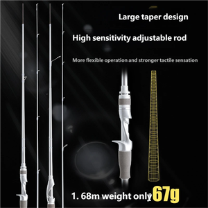 Canne à pêche télescopique en fibre de carbone, légère, faite à la main, pour la pêche en voyage - Product Image 5