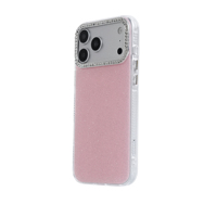 Funda Rosa Brillante para Teléfono, TPU+PC, con Diamantes de Imitación, Protección de Lente de Cámara, Diseño Lindo y Brillante, Antigolpes, para Mujeres y Niñas, Compatible con iPhone 17 Pro Max