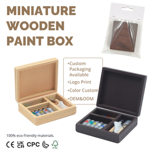 Boîte à <span class=keywords><strong>peinture</strong></span> miniature en bois pour maison <span class=keywords><strong>de</strong></span> poupée, fournitures artistiques, tubes <span class=keywords><strong>de</strong></span> pigments, <span class=keywords><strong>couteau</strong></span> à palette, pinceau, accessoires <span class=keywords><strong>de</strong></span> modèle pour scène d'enseignement scolaire - Product Image 1