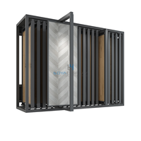 Présentoir à carreaux rotatif de bonne qualité, présentoir à carreaux personnalisé, entretoise push pull en acier, présentoir à carreaux pour salle d'exposition