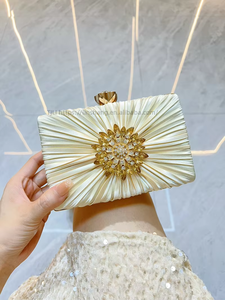 New Cross-border Socialite Silk Dinner <b>Clutch</b> Bag for Women's and Cheongsam Events Matching Dress Polyester Tanjing - Product Image 6