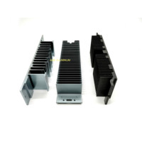 Module de dissipateur thermique en aluminium, Fin refroidisseur, panneau de refroidissement pour amplificateur, appareils à semi-conducteur, ton noir