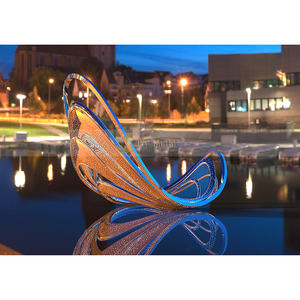 Sculptures modernes en acier inoxydable Art Déco, imperméables, durables, à poser au sol, pour la décoration d'hôtel - Product Image 1