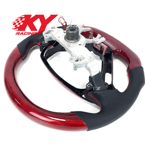 พวงมาลัยคาร์บอนไฟเบอร์สีแดงพร้อมจอ LED สไตล์สปอร์ตแบบกำหนดเองสำหรับ Infiniti G37 G20 G25 G3 G35 G37x G37XS - Product Image 3