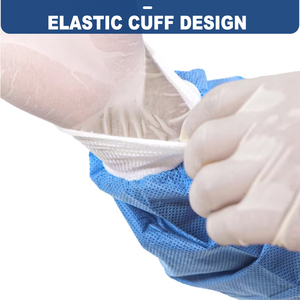 Robe d'opération épaisse certifiée CE AAMI grade IV combinaison d'isolement médical combinaison de laboratoire chimique jetable vente en gros d'usine - Product Image 4