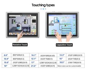 HUILAN Manufacturer Capacitive Touch Screen Monitor 1920*1080 Resolution Lcd Monitor 13.3 Inch Screen Touch Monitor