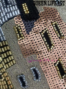 Veste en jean brodée pour femmes manteau brodé de paillettes de <span class=keywords><strong>football</strong></span> pour femmes et hommes <span class=keywords><strong>2024</strong></span> veste en velours côtelé décontractée d'hiver cordons - Product Image 6