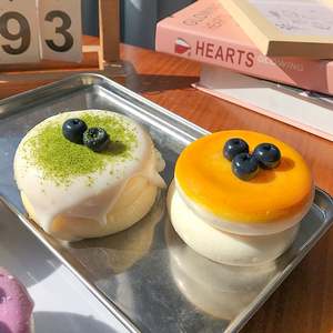 Squishy Food Toys Wholesale New Design TPR Cheese Souffle Strawberry Cake Squishy Toy Stress Relief <b>Ball</b> Taba <b>Squeeze</b> for Girls - Product Image 3