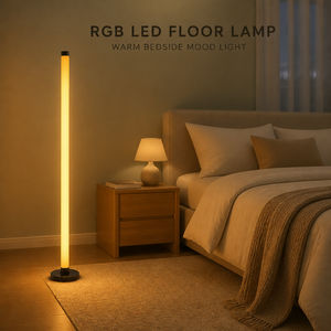 Lámpara <span class=keywords><strong>de</strong></span> <span class=keywords><strong>Pie</strong></span> LED RGB Inteligente con Construcción <span class=keywords><strong>de</strong></span> Aluminio Metálico, Control por Aplicación/Voz/Control Remoto, Iluminación que Cambia <span class=keywords><strong>de</strong></span> Color para Decoración Moderna del Hogar - Product Image 4