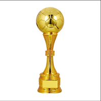Trophée de football en résine Creative Qatar Sport Champions League, fabricant chinois, or argent, trophée de récompenses de football personnalisé