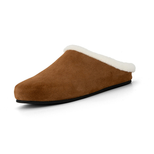 Mulas de cuero Sandalias de corcho Zapatos de patata con soporte de arco Zuecos de gamuza para mujer - Product Image 1