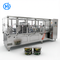 Machine de remplissage et de scellage automatique à vide linéaire PCL haute précision pour produits chimiques, aliments rapides, pâtes de riz, sauces, houmous, bols et barquettes
