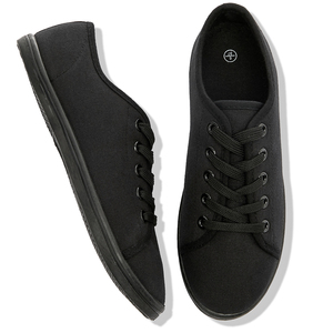 Bán Sỉ Giày Vải Màu Đen Cổ Thấp Giày Nữ Đế Bằng Giày Thể Thao Nữ Giày Nữ Thời Trang - Product Image 2