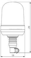 Lumière rotative de circulation d'ambulance 12V 24V, feux stroboscopiques à led pour camions, feux d'avertissement d'urgence à led ambre rotatif