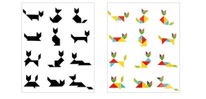 Livre de puzzles magnétiques éducatifs en bois STEM : Jeux de formes, Tangram et puzzles de modèles - Product Image 5