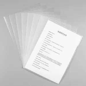 स्पष्ट फ़ोल्डर प्लास्टिक A4 A5 आकार परियोजना जेब दस्तावेज़ आस्तीन एल आकार फ़ाइल पारदर्शी दस्तावेज़ फ़ोल्डर