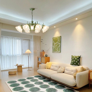 Lily Valley Flower Chandelier American Country Retro Style Living Room Pendant <b>Light</b> Internet Famous <b>Dining</b> Bedroom Lamp French - Product Image 3