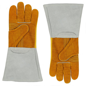 Gants <span class=keywords><strong>de</strong></span> soudage avec papier d'aluminium, gants <span class=keywords><strong>de</strong></span> travail en cuir, <span class=keywords><strong>gant</strong></span> <span class=keywords><strong>de</strong></span> soudage, travail du métal robuste - Product Image 2