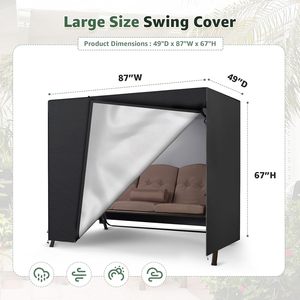 Commercio all'ingrosso Oxford esterno altalena sedia appesa guscio d'uovo copertura antipolvere Patio sedia a dondolo con supporto parapioggia - Product Image 2