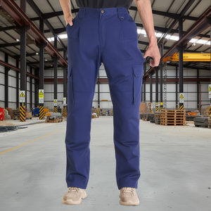 Pantalon cargo ignifuge bleu foncé pour homme, taille L, coupe classique, pour travaux industriels - Product Image 2