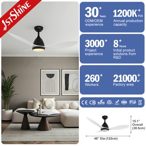 Ventilateur de plafond 1stshine, moteur DC efficace, ventilateur de plafond en plastique de couleur OEM avec télécommande - Product Image 3