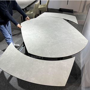 Comedor Modern Furniture Extendable Dining <b>Table</b> Sets With <b>Chairs</b> Smart <b>Foldable</b> Sintered Stone Mechanism <b>Tables</b> CW-701DT Extend - Product Image 6