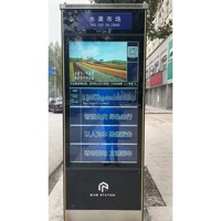 Pantalla Digital Publicitaria para Paradas de Autobús de 55 Pulgadas, Kiosco Interactivo con Pantalla Táctil, Señalización Digital