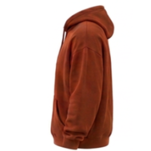 Rust Brown Half Zip Hooded Sweatshirt Soft Cotton Fleece <b>Pullover</b> for Men Loose Fit Casual Streetwear Winter Warm Tops <b>Jumper</b> - Product Image 3