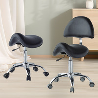 Chaise de travail pivotante pour esthéticienne, dentiste, manucure, tatouage - Tabouret en cuir PU minimaliste pour salon de beauté et usage commercial