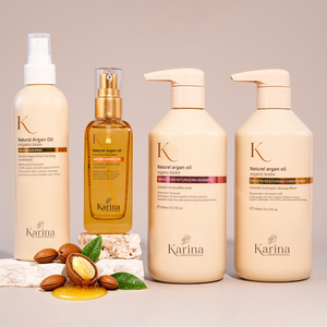 Shampoo all'Olio di Argan Senza Solfati per Capelli Colorati, Shampoo Detergente Naturale Vegano, Balsamo con Etichetta Privata OEM - Product Image 1