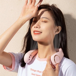 พัดลมคล้องคอไร้ใบพัดแบบพกพา พร้อมหน้าจอดิจิตอล ชาร์จผ่าน USB สำหรับกีฬาและการเดินทาง - Product Image 5