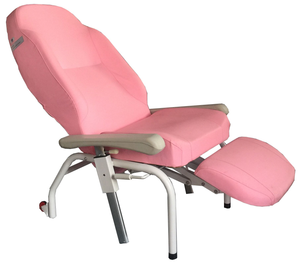 Chaise d'hôpital pliable et réglable de luxe YFY-B03 pour clinique, prélèvement sanguin, couleur rose, certifiée CE - Product Image 2