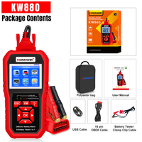 Outil de diagnostic OBD2 pour voiture KONNWEI, test de batterie au plomb-acide 6V-12V, test de correspondance de batterie, scanner 3-en-1, diagnostic des pannes de la voiture