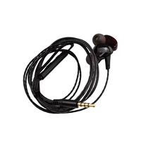 2025 penjualan Baru Headset musik Stereo sempurna Hitam 3.5mm Earphone In-Ear headphone Earphone berkabel Logo kustom