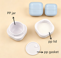 Pot cosmétique vide en PP double paroi de qualité supérieure, anti-fuite, finition mate, avec insert intérieur, 10g 15g 20g 30g 50g