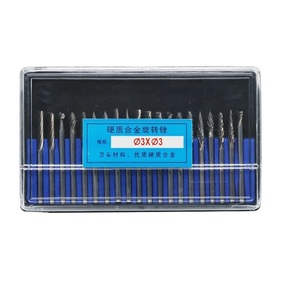 20pcs <strong>Tungsten</strong> <strong>Carbide</strong> Rotary Burrs <strong>Set</strong> for Dremel Accessories 3mm Point Burr Milling Cutter <strong>Drill</strong> <strong>Bit</strong> Engraving <strong>Bits</strong>