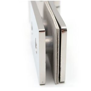 Clip de Fijación para Puerta de Ducha sin Marco, Rectangular, de Acero Inoxidable, con Superficie de Espejo Brillante, Modelo F 4001 - Product Image 1