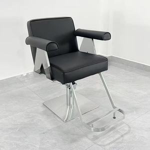 High-end barbershop chair, specially designed for hair salons, height adjustable and <b>reclining</b>, hair salon perm and dyeing chair - Product Image 3