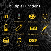 Reproductor de Música MP3 para Auto Portátil de 2 Din, Carga Rápida, Manos Libres, Sintonizador de Radio FM/SD/USB, Compatible con Formato de Audio APE, Cargador para Auto