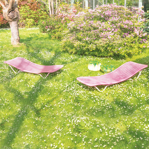 Sdraio da Esterno per Piscina e Giardino, Lettino Prendisole in Alluminio con Corda Intrecciata, Sedia Moderna per Salotto e Spiaggia - Product Image 2