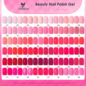 Vendeeni Nieuwe Trend 48 Kleuren Roze Rode Gel Polish Collectie Set TPO Vrij Hema Vrij OEM Aangepaste 15ml Gel UV Kleur Gel Nagellak - Product Image 5