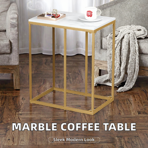 Table basse décorative moderne en métal pour canapé, idéale pour café, collations, ordinateur portable et livres – Expédition directe depuis les États-Unis - Product Image 2