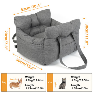 Luxuriöser Hunde-Autositz, Haustier-Sofatasche, Großhandel Reise-Sicherheits-Booster-Tragetasche, Waschbarer Bezug, Hunde-Autositzkissen - Product Image 5