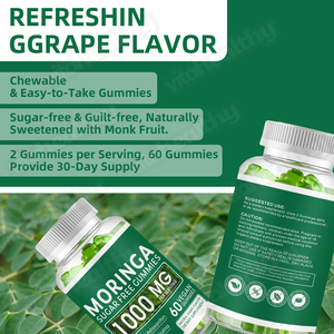 Vitahealthy OEM/ODM Private Label fornitura di fabbrica Moringa Gummies <span class=keywords><strong>complesso</strong></span> di estratto di semi di foglie di Moringa supporto immunitario - Product Image 2
