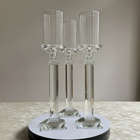 SPR Accessoires de mariage européens, bougeoirs en cristal de verre à tête unique, bougeoirs sans flamme écologiques, décoration pour la maison et l'hôtel, Pâques