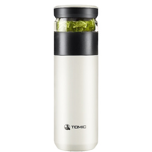 Temeco Ceramic Lined Insulated Mug 316 Stainless Steel Large Capacity <b>Tea</b> Water Separation Portable <b>Thermos</b> - Product Image 3