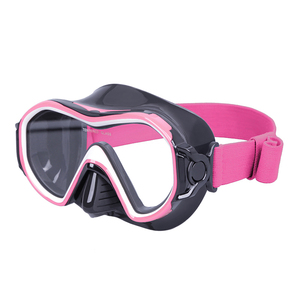 Máscara de Buceo para Adultos ALOMA AM104 de Baja Capacidad, Impermeable, de Silicona, con Lente de Vidrio Templado de 4.0 mm, Banda Elástica Ajustable con Combinación de Colores - Product Image 2