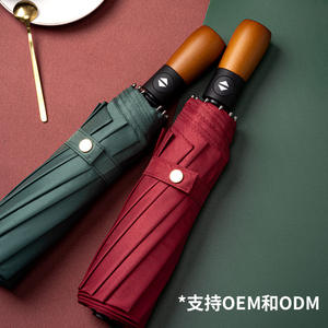 <span class=keywords><strong>Gentleman</strong></span> entièrement automatique pour hommes manche en bois double usage affaires grand <span class=keywords><strong>parapluie</strong></span> pliant surdimensionné coupe-vent Double <span class=keywords><strong>parapluie</strong></span> - Product Image 2