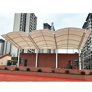 หลังคาคลุมอัฒจันทร์กีฬา ป้องกันฝน ป้องกันแสงแดด ทำจากเมมเบรน PVDF สำหรับสนามฟุตบอล หลังคาอัฒจันทร์สำหรับกิจกรรมกลางแจ้ง - Product Image 1